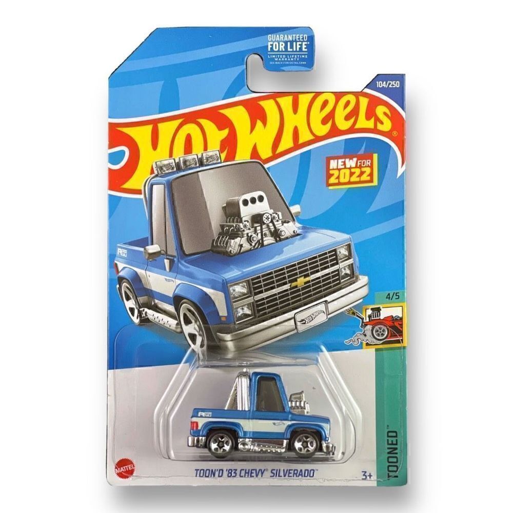 Toon'd '83 Blue Chevy Silverado 104/250 Hot Wheels 2022 HCT26 Tooned 4/5 Lot
